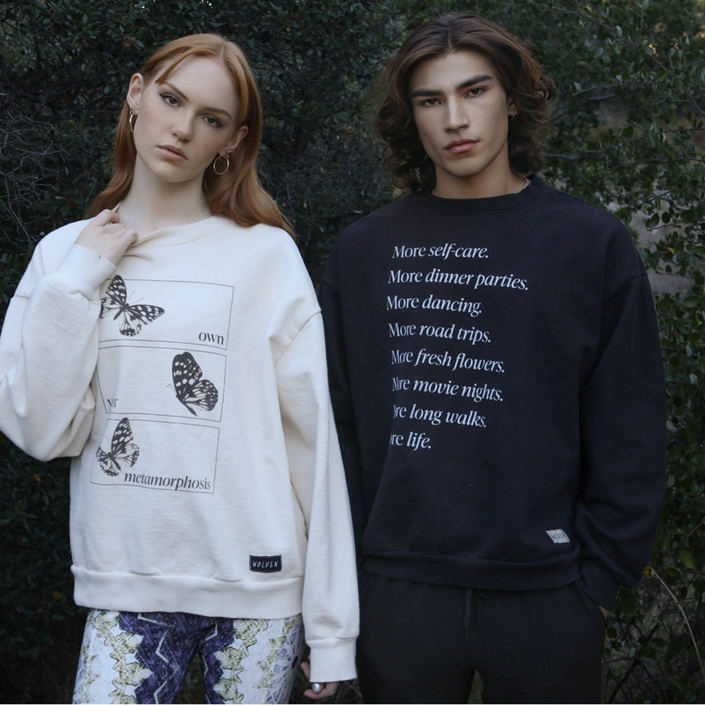 Wolven Own Your Metamorphosis White Sweatshirt